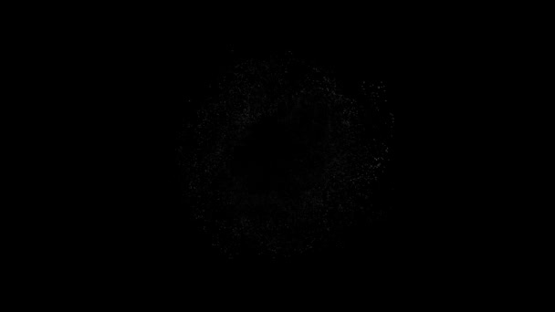 Efecto Abstracto Gráfico Movimiento Animación Explosión Partículas Onda Choque Explosión — Vídeo de stock