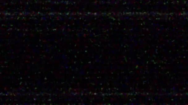 グリッチノイズ静的テレビVfx 視覚的なビデオ効果ストライプの背景 テレビ画面のノイズグリッチ効果 ビデオの背景 ビデオ編集のトランジション効果 — ストック動画