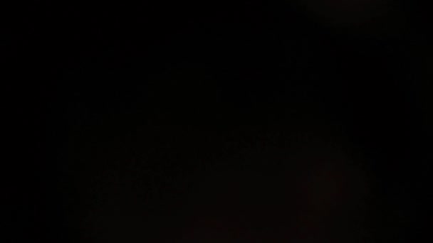 Бурштинове Світло Витікає Чорному Тлі Накладання Перехід Фільтри Кольорів Відео — стокове відео