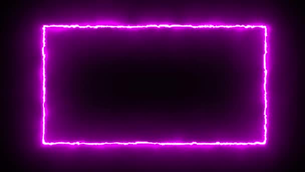 Puls Neon Lijnen Rijen Zwarte Gradiënt Beweging Abstracte Futuristische Cyber — Stockvideo
