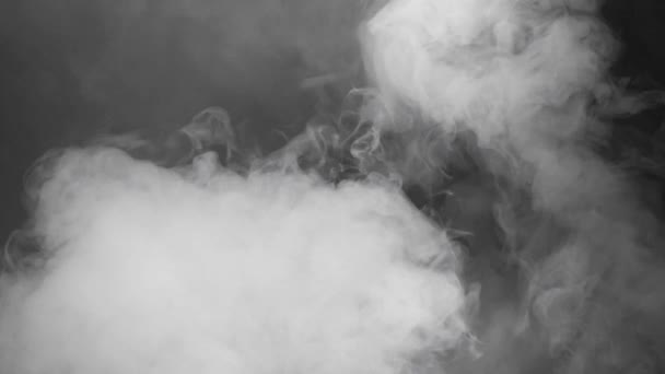 Абстрактний Білий Дим Повільному Русі Дим Хмара Холодного Туману Світлій — стокове відео