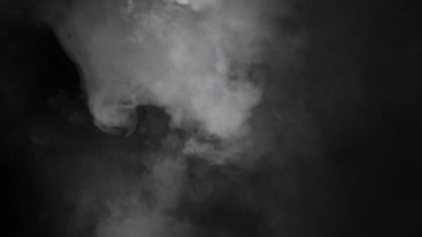 Streszczenie Białego Dymu Zwolnionym Tempie Dym Chmura Mgły Świetle Punktowym — Wideo stockowe