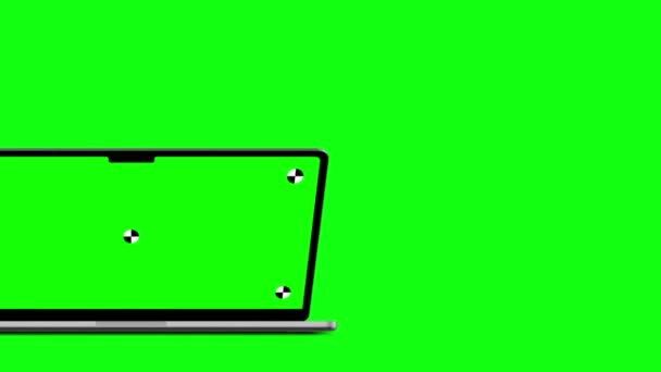 Laptop Bilgisayar Cep Telefonu Tablet Modifiye Video Animasyonu Yeşil Ekran — Stok video