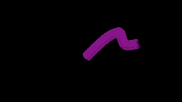 Conjunto Multicolorido Pinceladas Grunge Elemento Pintado Mão Abstrato Sublinhado Desenho — Vídeo de Stock