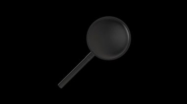Alpha Matte ile canlandırılmış 3D Icon Icon Döngü Modülleri. Siyah Arkaplanda Kırmızı-Yeşil Seçim