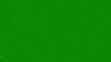 Yeşil Arkaplan 'a Düşen Kar Kaplaması. Chroma Key ile Kış Animasyonu. 4K Çözünürlüğü.