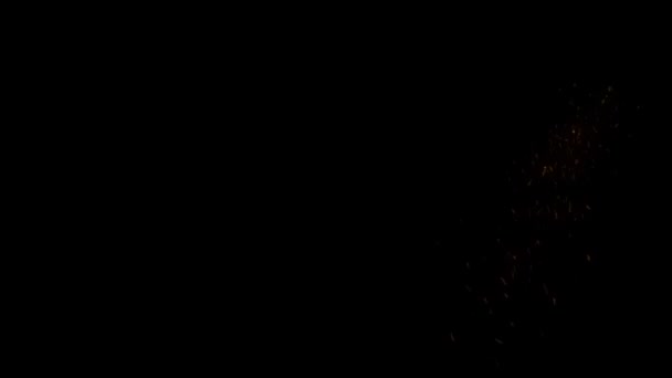 4K火星粒子对黑色背景的特殊影响 金属摩擦 电焊和断线产生的火花 Ultra Uhd — 图库视频影像