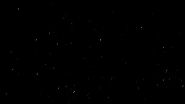 Специальный Эффект Искровых Частиц Черном Фоне Искры Трения Металла Электросварки — стоковое видео