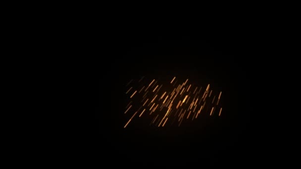 Special Effect Spark Particles Black Background Sparks Metal Friction Electric — Stock Video