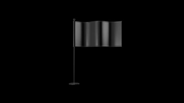 Moduli Animati Flag Icon Loop Con Alpha Matte Selezione Rosso — Video Stock