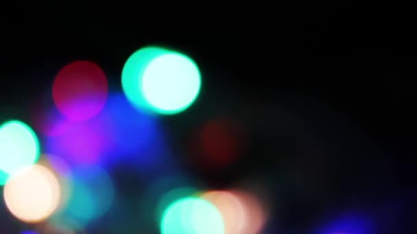 Різнокольорове Світло Витікає Кадру Чорному Тлі Lens Studio Flare Burst — стокове відео