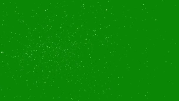 Yeşil Arkaplan Düşen Kar Kaplaması Chroma Key Ile Kış Animasyonu — Stok video