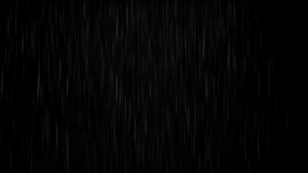 Loop Rain Drops Падає Альфа Каналом Реалістичний Якісний Повільний Дощ — стокове відео