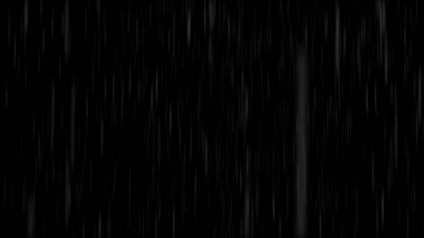 Loop Dešťové Kapky Pád Alfa Kanálem Realistický Vysoce Kvalitní Pomalý — Stock video