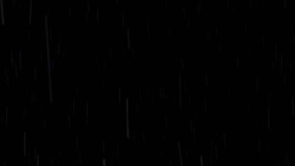 Loop Rain Drops Падає Альфа Каналом Реалістичний Якісний Повільний Дощ — стокове відео