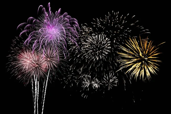 Colorful Fireworks Illuminating Sky Splendor Captivating Display Vibrant Lights — Stock Photo, Image