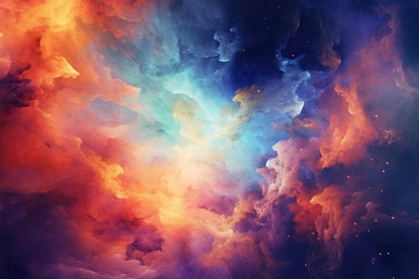 Derin Uzay Bulutsusu ve Galaksiler: Çarpıcı Kozmik Görünüm. NASA Mobilyalı Elemanlar Resmin Özgünlüğünü Geliştir