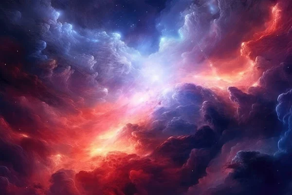 Derin Uzay Bulutsusu ve Galaksiler: Çarpıcı Kozmik Görünüm. NASA Mobilyalı Elemanlar Resmin Özgünlüğünü Geliştir