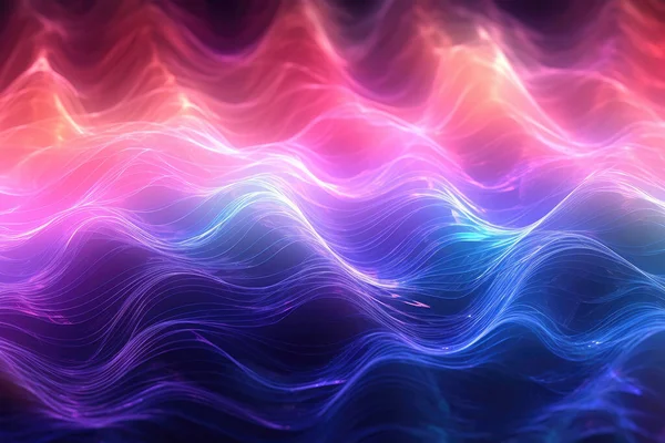 Teilchen Wellen Cyber Hintergrund Oder Technologie Abstrakte Nahtlose Schleife Aus — Stockfoto