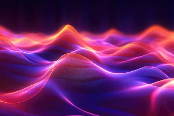 Parçacıklar siber ya da teknolojik arka plan dalgalandırır. Soyut, dikişsiz, parlayan kırmızı noktalar dijital, ışıl ışıl dalga parçacıkları arka planda akıyor, dijital veri akışının hareketi.