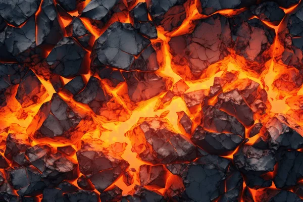 Abstract Volcanic Background Rendered Cooled Basaltic Lava Captivating Display Nature — Stock Photo, Image