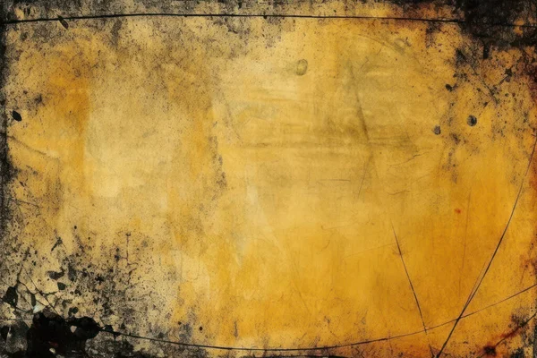 Vibrant Yellow Grunge Wall Texture Distressed Background Bold Character — Stock Photo, Image
