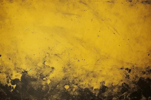 Vibrant Yellow Grunge Wall Texture: Distressed Background with Bold Character