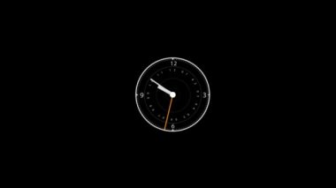 Pusula ve Zaman HUD Canlandırılmış Simge Şeffaf Arkaplanda izole edildi. 4K Ultra HD ProRes 4444, Video Hareketi Grafik Canlandırması.