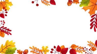 Sonbahar Yaprak Kroma Anahtar Rengi ile Çerçeve Canlandırması