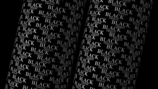 Black Friday Seamless Loop Dynamiczna Typografia Tło — Wideo stockowe