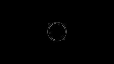 Teknolojik HUD Simge Şablonu - Alpha Channel ve 4K 'da HUD Film, Oyunlar ve Animasyon için Çerçeve Şablonu