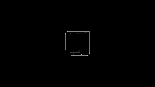 Технологічний Шаблон Піктограми Hud Елемент Рамки Hud Фільмів Ігор Анімації — стокове відео