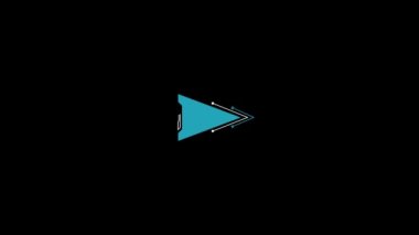 Kara Arkaplanda HUD Arrow Teknolojik Gelecekçi Elementleri - Ok İmza Animasyonu, Yayın Geleceği Tasarımı için HUD Şablonu, 2B Doku