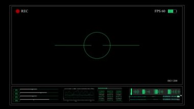 Fütüristik Optik Hedef - Askeri Çarpıştırıcı Görüş, Silah Hedefi Odaklanma Aralığı Göstergesi, HUD Uyarı Görüntü Tarayıcısı, Alfa Kanalı ile Yüksek Teknolojik Hedef Dijital