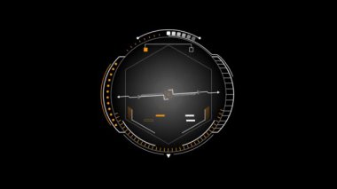 Fütüristik Optik Hedef - Askeri Çarpıştırıcı Görüş, Silah Hedefi Odaklanma Aralığı Göstergesi, HUD Uyarı Görüntü Tarayıcısı, Alfa Kanalı ile Yüksek Teknolojik Hedef Dijital