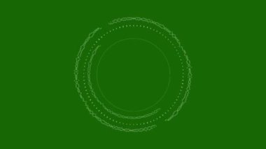 Dairesel Arayüz HUD Tasarımı - Müzik Dengeleyicisi ve Infographic Elementleri, Ses Dalgaları, Ses Frekans Çizgileri, Teknoloji ve Bilim Analizi Teması, 4K Video İşleme Görüntülerinde Kullanılabilir