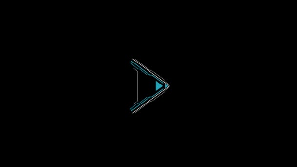 Hud Arrow Technologische Futuristische Elementen Zwarte Achtergrond Arrow Sign Animation — Stockvideo