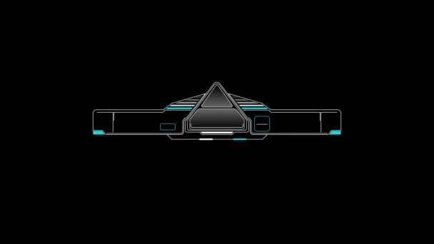 Futuristiskt Optiskt Mål Militärt Kollimatorseende Gun Target Fokusområde Indikation Hud — Stockvideo