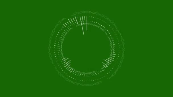 Okrągły Interfejs Projektowanie Hud Korektor Muzyki Elementy Infograficzne Fale Dźwiękowe — Wideo stockowe