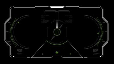 Hedef Çember 2D HUD (Başlıklar Yukarı Ekranı) Tasarım Animasyonu - 4K içerisinde Gelecek Yükleme Ekran Arayüzü, Oyun veya Drone Görüntüsü