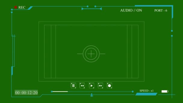 Hud Interface Screen Futuristische Animation Video Video Overlay Template Für — Stockvideo