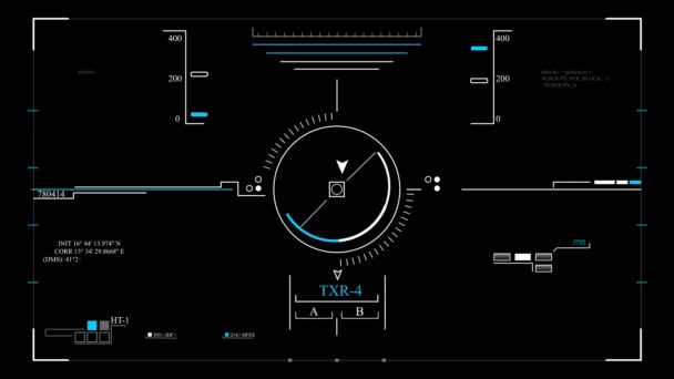 Målcirkel Hud Heads Display Design Animation Futuristisk Loading Pågående Skärmgränssnitt — Stockvideo