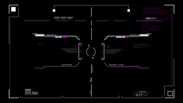 Círculo Destino Hud Heads Display Animação Design Carregamento Futurista Interface — Vídeo de Stock