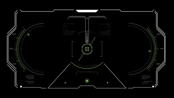 Målcirkel Hud Heads Display Design Animation Futuristisk Loading Pågående Skärmgränssnitt — Stockvideo