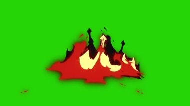 Çizgi film Flash FX Hareket Grafiğini Örtüyor - El Çizimi Element Örtüleri Dinamik Karikatür Efektleri, Tam HD Çözünürlük, Yeşil Ekranda Alfa Kanalı
