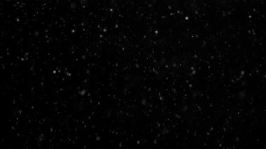 Boşluk Kopyalama Arkaplanı ile Temiz Siyah Animasyon Üzerine Bulanık Kar Taneleri