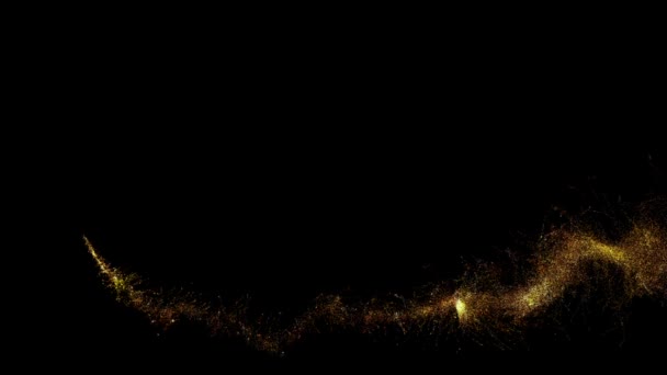 Partículas Oro Fondo Abstracto Con Estrellas Brillantes Polvo Bokeh Glitter — Vídeo de stock