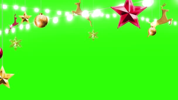 Magische Feestelijke Winter Achtergrond Met Vallende Sneeuwvlokken Animated Christmas Tree — Stockvideo