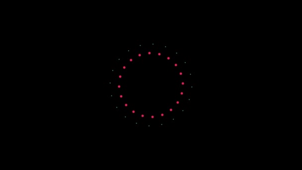 Circle Shape Animation Element Alpha Channel Video Högkvalitativ Upplösning — Stockvideo
