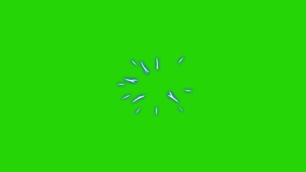Мультфильм Огнем Дымом Альфа Канал Включен Зеленый Экран — стоковое видео